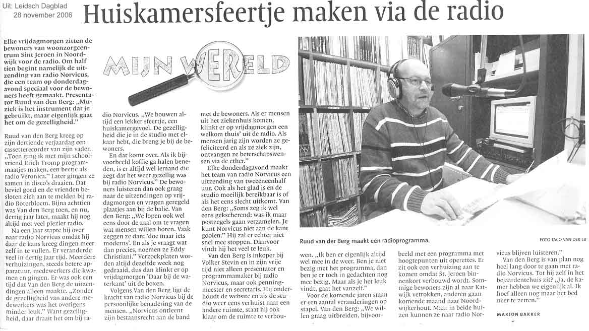 Leidsch Dagblad 28 november 2006